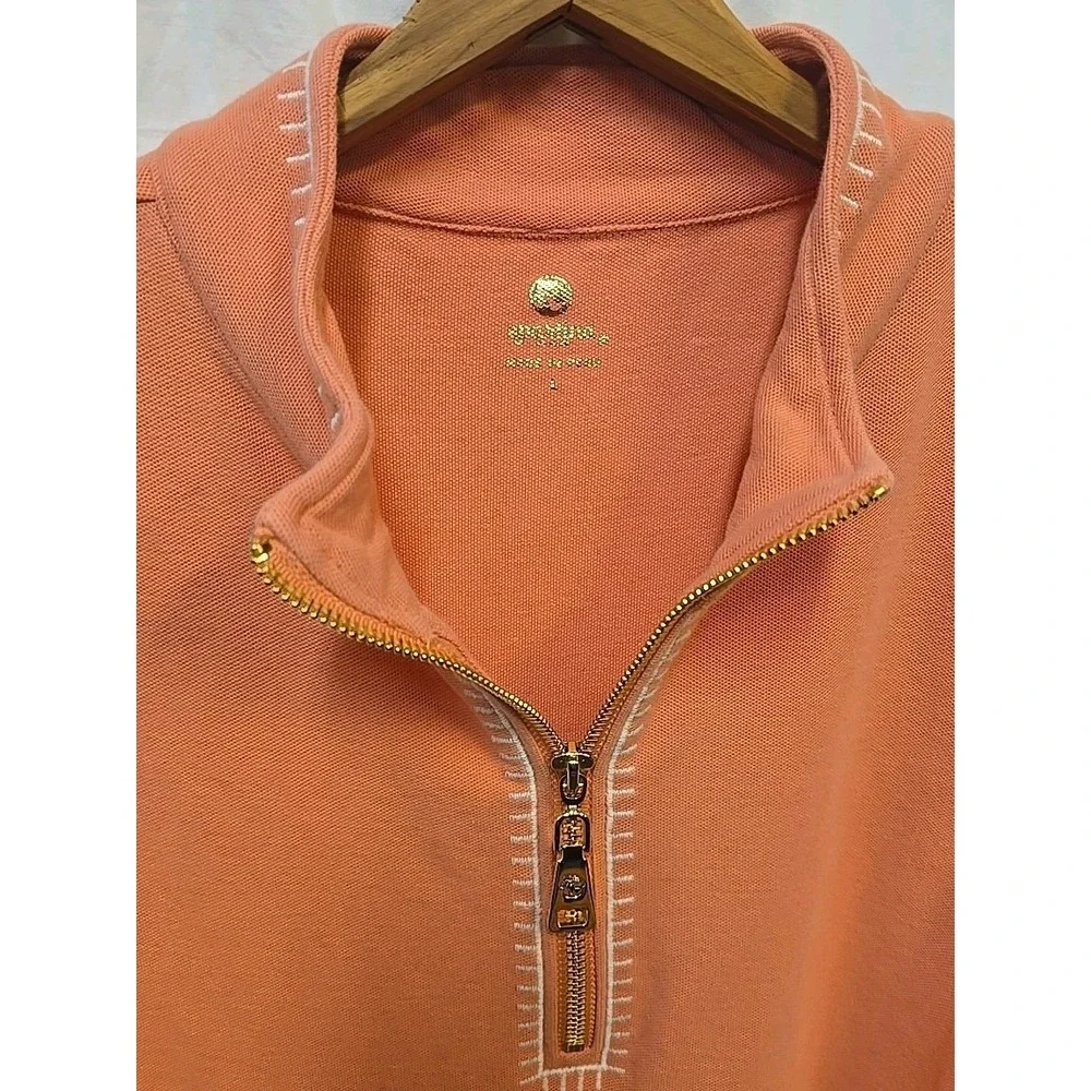 Spartina 449 Serena Half Zip Coastal L Quiet Luxury Cottagecore Resort Dress - Picture 3 of 6